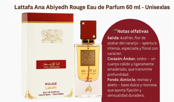 Lattafa Ana Abiyedh Rouge Edp 60 Ml